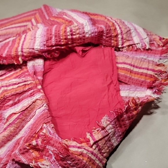 Greylin Size XS Midi Length Sundress, Fringed Hem, Striped, Boho, Exc. Used Cond - Picture 11 of 12